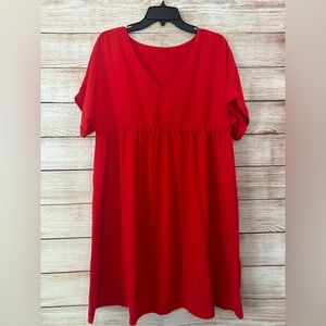 Red knee length boutique dress